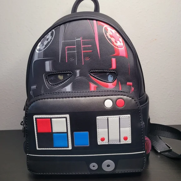Loungefly Star Wars: Tie Fighter Lenticular Mini-Backpack New Gift Amazon.com: Loungefly Backpack Disney - Star Wars Tie  main image 3